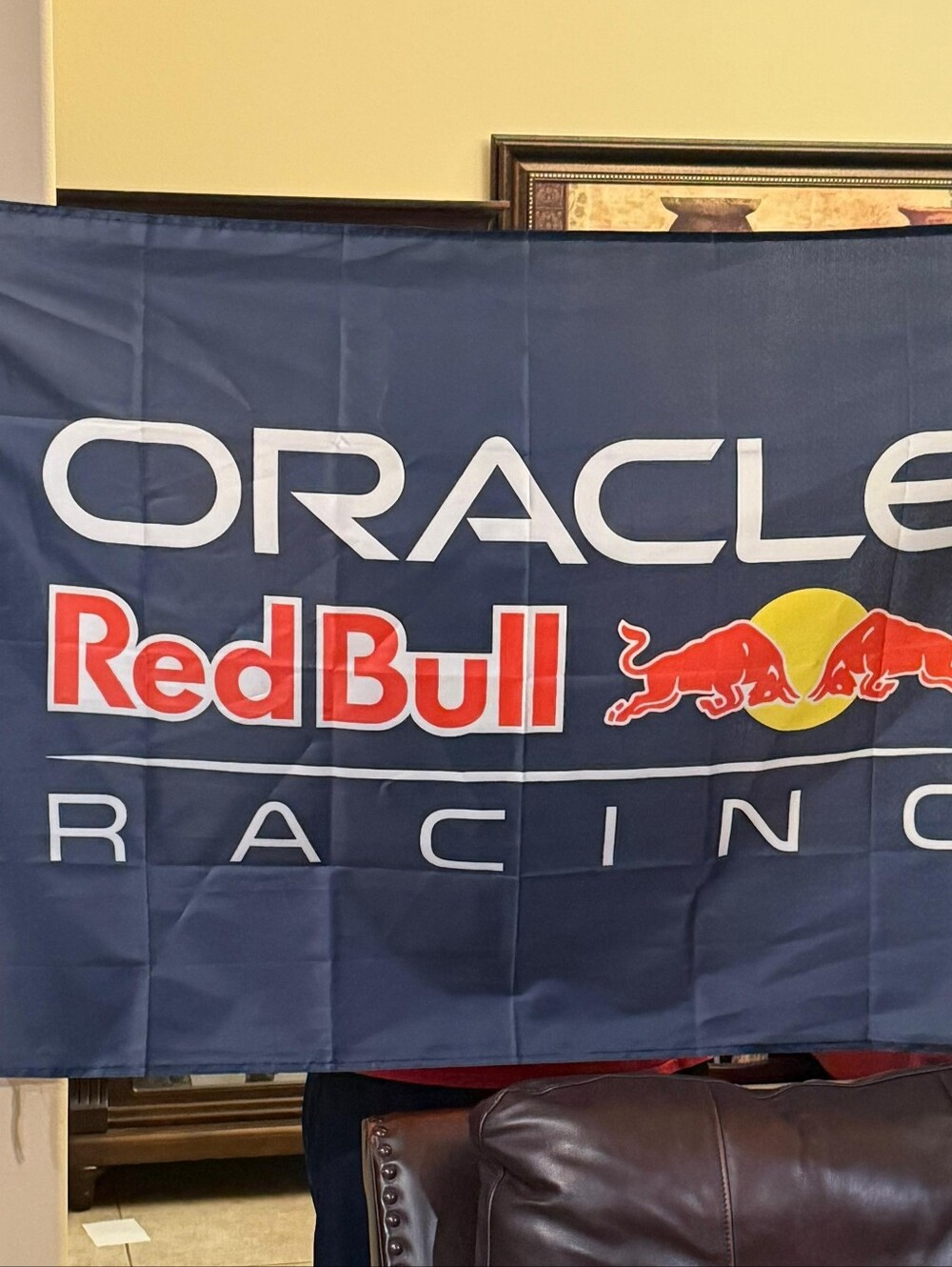 Red Bull Racing Flag - Navy, Red, Yellow, White Formula 1 Racing - Picture 3 of 3